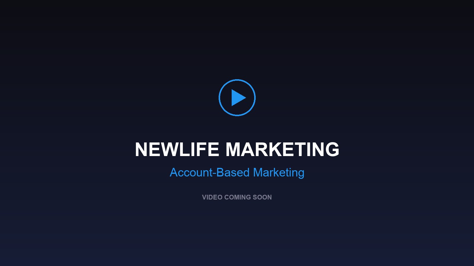 NewLife Marketing — What account-based marketing is, in plain terms
