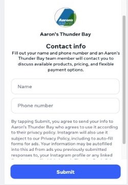 Instant Lead Form Ad