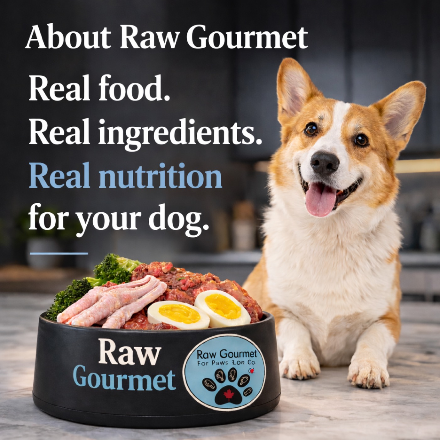 Product ad graphics — Raw Gourmet