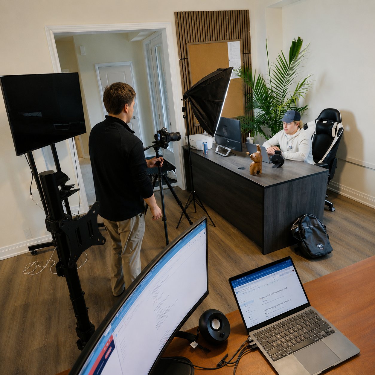 Shooting client content right in the office