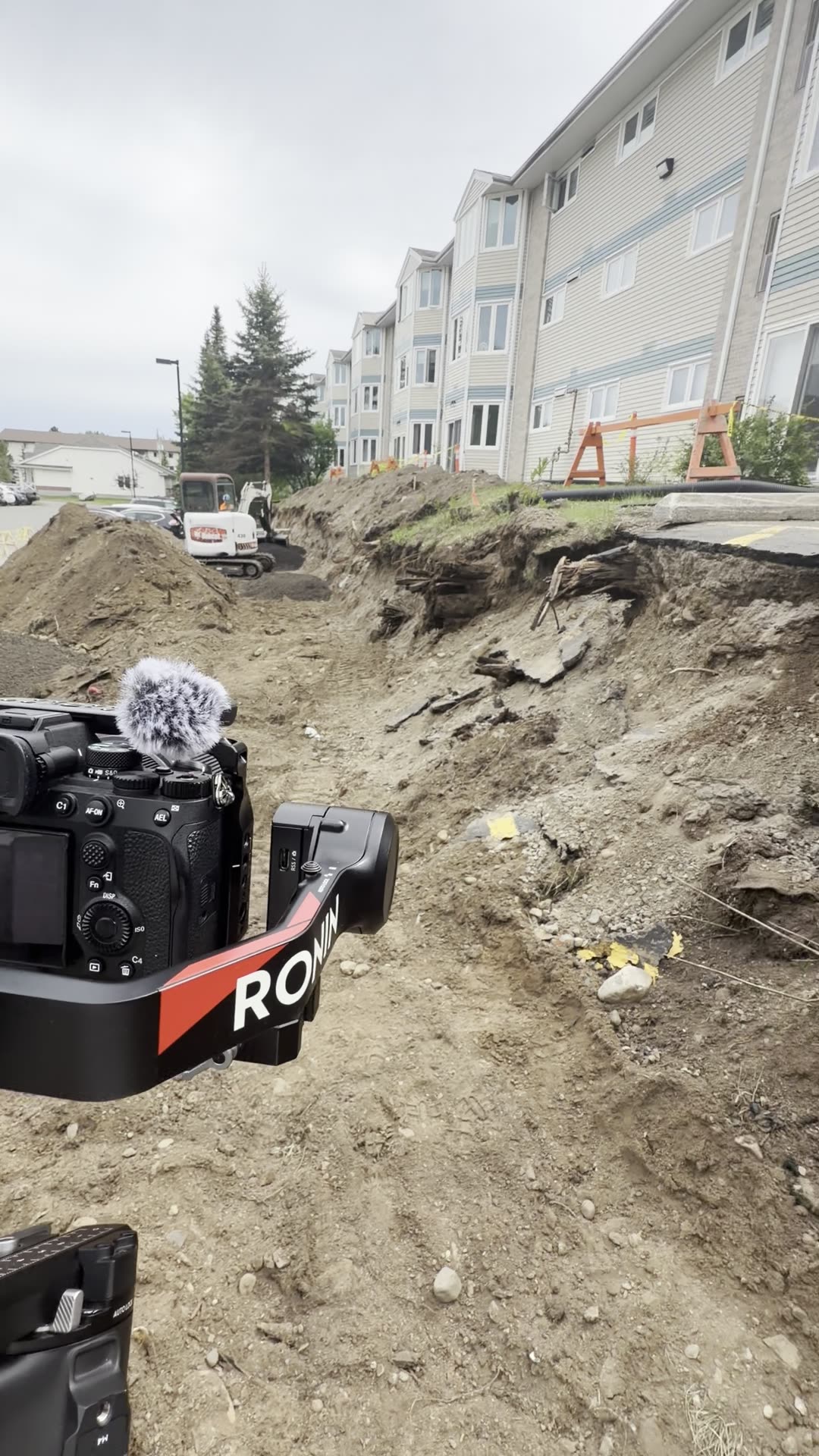 Behind the gimbal at the job site